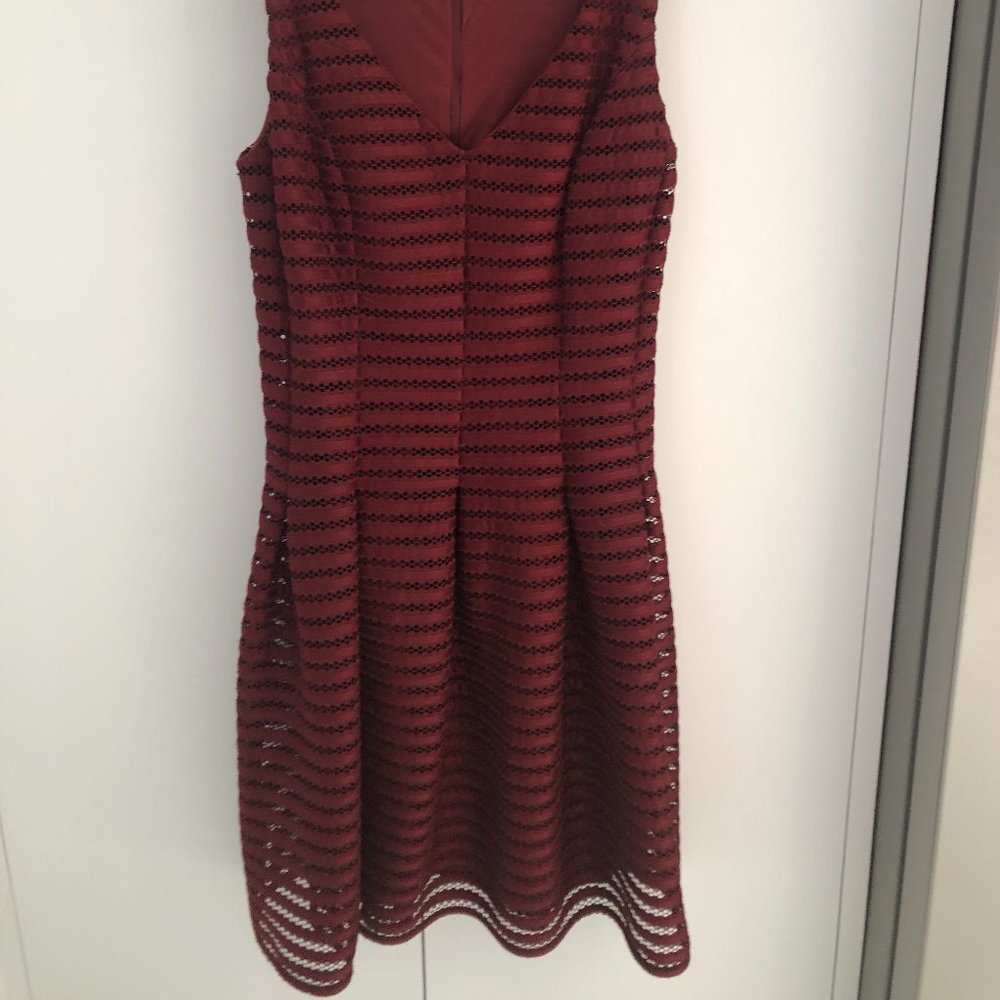 Ashley Graham Beyond Burgundy Dress Sleeveless Lace. Size 6. Wine Color View 2